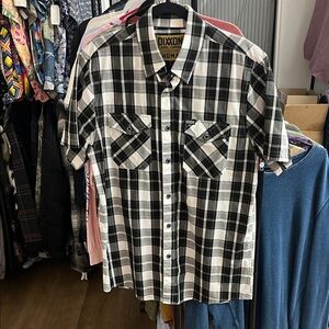 DIXXON “Thomas” Black and White Plaid Men's Shirt